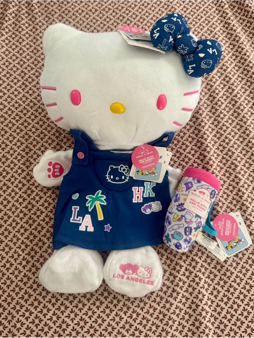 Hello kitty build a bear LA Exclusive denim set bab